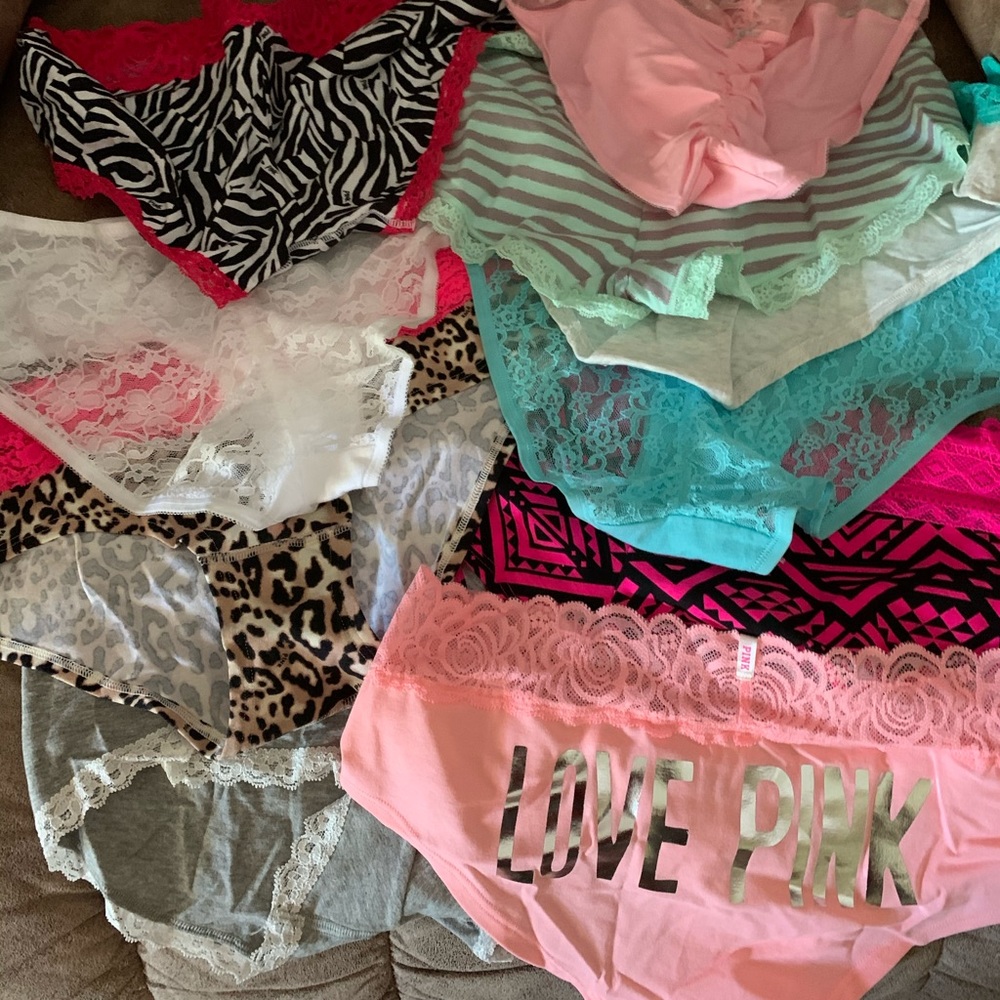 NEW PINK AND VS PANTIES SIZE L
